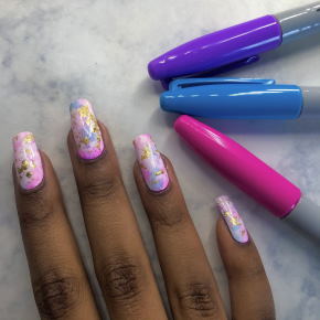 pastel watercolor nails